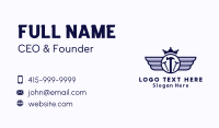 Carpentry Winged Crown Business Card Design