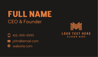Orange Letter M Business Card