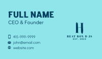 Brush Stroke Letter H Business Card