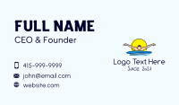 Sun Swimmer Man Business Card Design