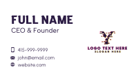 Pixel Tech Letter Y Business Card