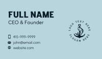 Navy Anchor Fish Business Card