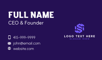 Company Tech Letter S Business Card Design