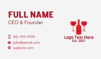 Red Wine Bar  Business Card Design