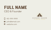 Outdoor Camping Tent Business Card