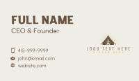 Outdoor Camping Tent Business Card
