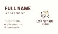 Animal Veterinary Monoline  Business Card