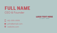 Retro Gamer Wordmark Business Card