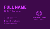 Cyber Circuit Letter F Business Card