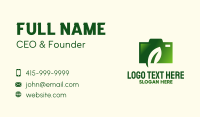Green Leaf Camera Business Card Design