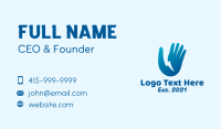 Blue Electric Hand Business Card