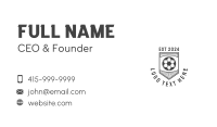 Soccer Shield Emblem Business Card Design