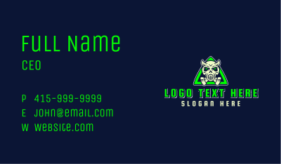 Toxic Demon Skull Gaming Business Card