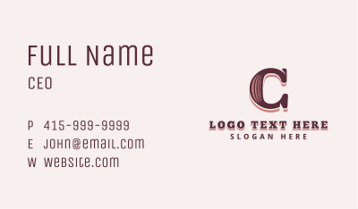 Classic Beauty Letter C Business Card Image Preview