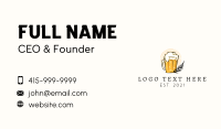 Beer Glass Cartoon  Business Card