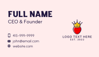 Strawberry Fruit Crown Business Card