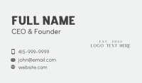Generic Brand Wordmark Business Card