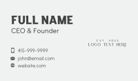 Generic Brand Wordmark Business Card Design