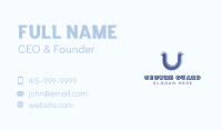 Stylish Company Letter U Business Card