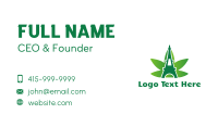 Green Cannabis Tower Business Card