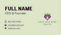 Purple Corporate Diamond Crown Business Card