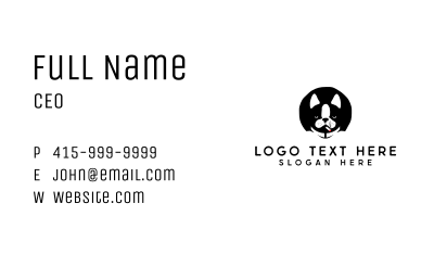Cool Dog Smoking Business Card Image Preview
