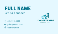 Modern Tech Number 5 Business Card