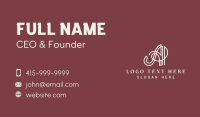 Classic Vintage Letter A Business Card Design