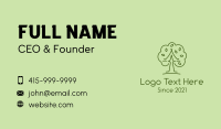 Leafy Wellness Tree  Business Card