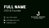 Salon Spa Beauty Letter J Business Card Image Preview