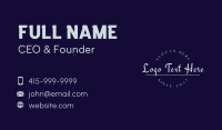 Elegant Salon Cosmetics Business Card