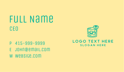 Tropical Cocktail Drink  Business Card