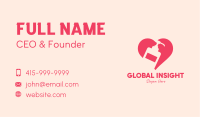 Pink Sanitizer Heart Business Card