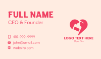 Pink Sanitizer Heart Business Card Design