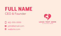 Pink Sanitizer Heart Business Card