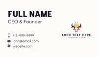 Beef Barbecue Flame Grill Business Card Design