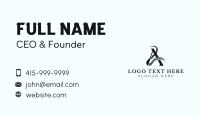 Stylist Flourish Letter A Business Card