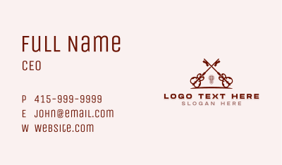 Real Estate Key Business Card