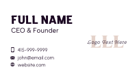 Cursive Overlap Letter Business Card