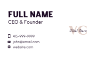 Cursive Overlap Letter Business Card Image Preview