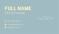 Dainty Business Card example 2
