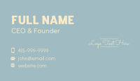 Sweet Dainty Wordmark Business Card Design