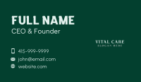Elegant Green Wordmark Business Card Image Preview