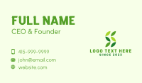 Green Letter S Leaf Business Card