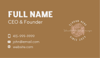 Feminine Rose Wordmark Business Card
