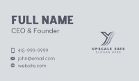 Swoosh Gradient Letter Y Business Card Image Preview