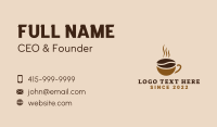 Hot Coffee Bean Business Card