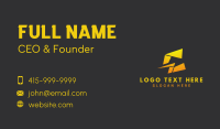 Yellow Abstract C Business Card