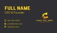 Yellow Abstract C Business Card Design