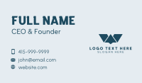 Logistics Company Letter W Business Card